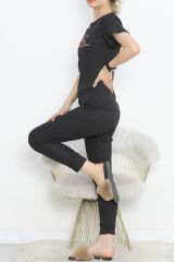 Baskılı Fitilli Pijama Takımı Antisomon - 18770.1048.