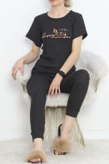 Baskılı Fitilli Pijama Takımı Antisomon - 18770.1048.