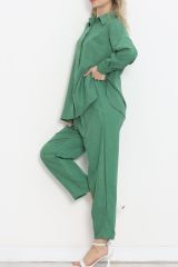 Keten Kimono Takım Zümrüt - 16451.1059.
