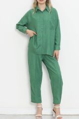 Keten Kimono Takım Zümrüt - 16451.1059.