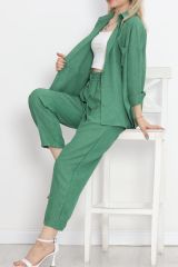 Keten Kimono Takım Zümrüt - 16451.1059.