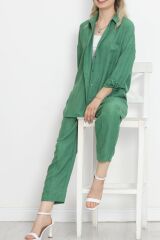 Keten Kimono Takım Zümrüt - 16451.1059.