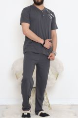 Erkek Pijama Takımı Füme - 930.1838.