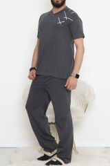 Erkek Pijama Takımı Füme - 930.1838.