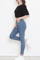 Baskılı Crop Tişört Siyah - 16548.1567.