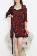 Baskılı Pegasus Pijama Takımı Kırmızıleopar - 747.1287.