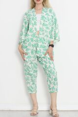 Kimono Takım Yeşildesenli - 152342.701.