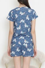 Şortlu Pijama Takımı İndigo - 390.1287.