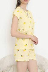 Şortlu Pijama Takımı Sarı1 - 390.1287.