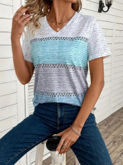 Kadın Kısa Kollu V Yaka Süprem T-shirt