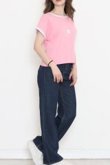 Baskılı Tişört Pembe - 16555.1567.