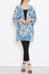 Desenli Kimono Açıkmavi - 1658.1095.