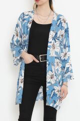 Desenli Kimono Açıkmavi - 1658.1095.