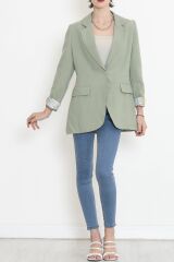 Keten Blazer Ceket Çağla - 2115.1322.