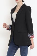 Keten Blazer Ceket Siyah - 2115.1322.