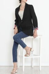 Keten Blazer Ceket Siyah - 2115.1322.