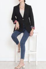 Keten Blazer Ceket Siyah - 2115.1322.