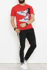 Baskılı Unisex Tişört Kırmızı - 20207.1778.