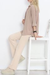 Oversize Gömlek Taş - 152444.701.