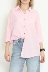 Oversize Gömlek Şekerpembe - 152444.701.