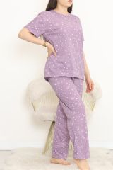 Büyük Beden Rotasyon Pijama Takımı Lila - 400.1287.