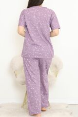 Büyük Beden Rotasyon Pijama Takımı Lila - 400.1287.