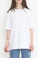 Oversize Tişört Beyaz - 17364.1059.