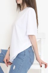 Oversize Tişört Beyaz - 17364.1059.