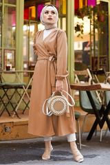 Beli Kemerli Kimono Sütlükahve - 10013.1778.