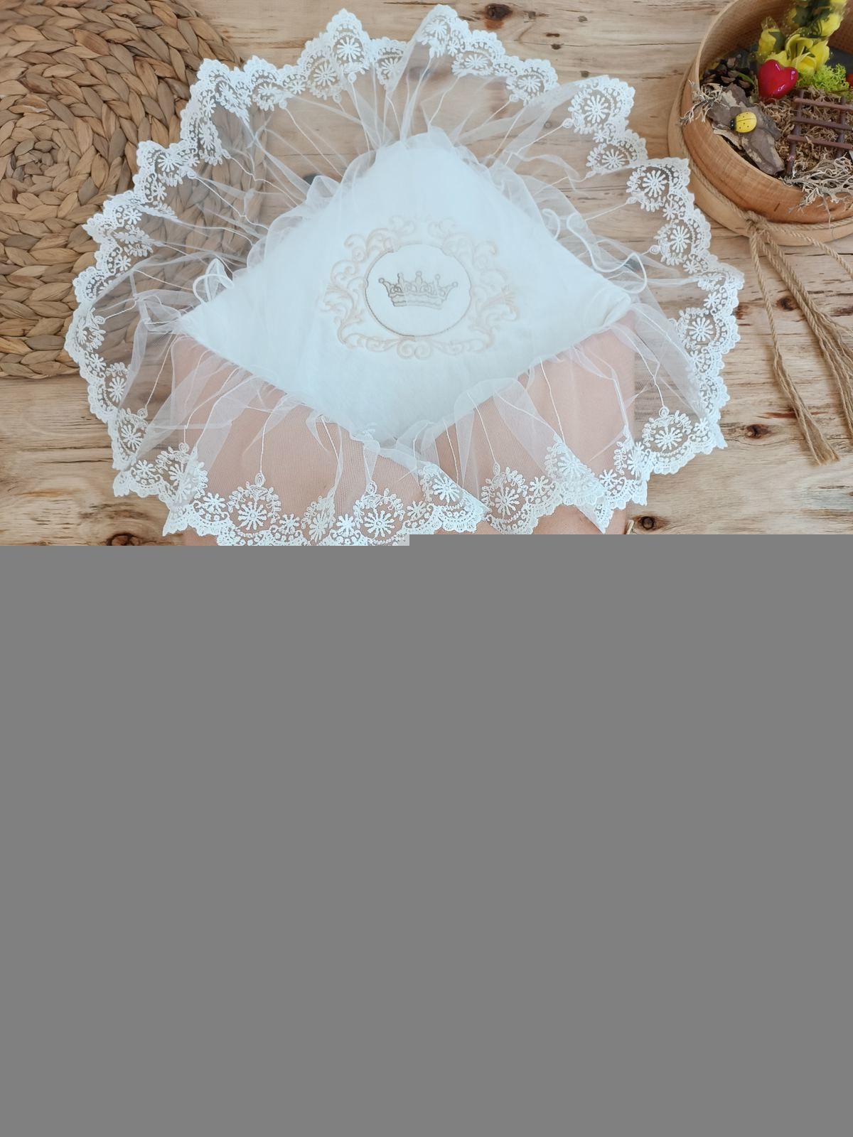 Yenidoğan Pamuk Papatya Desenli Trilüks Unisex Kundak Bebek Battaniyesi