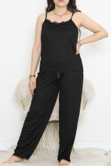 İp Askılı Battal Pijama Takımı Koyusiyah - 174.1287.