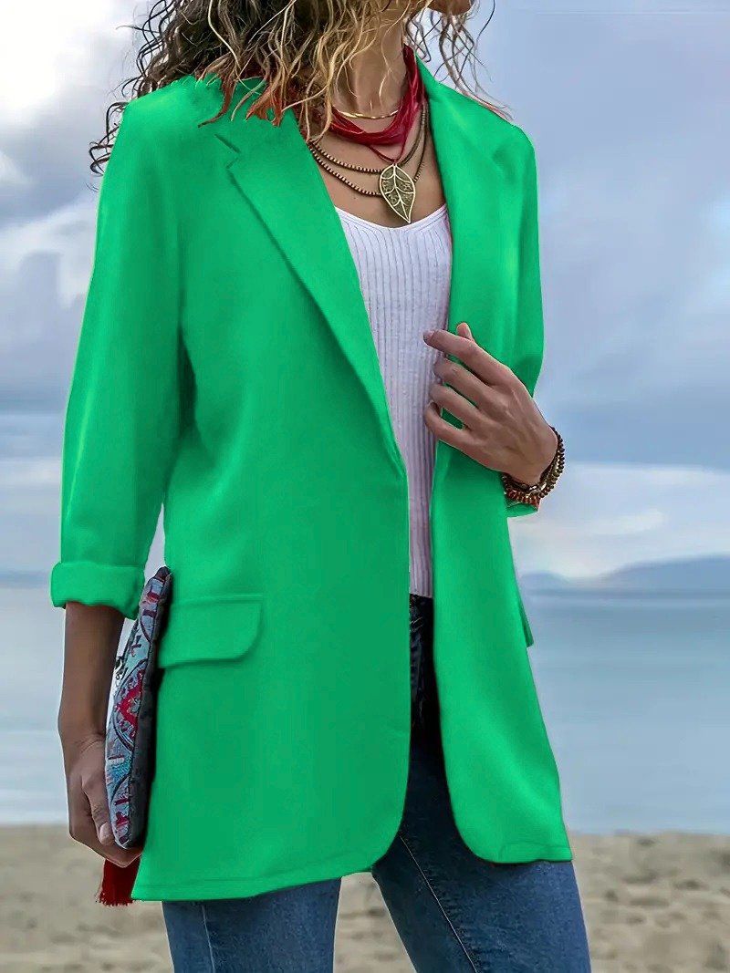 Kadın Atlas Kumaş İç Astarlı Blazer Ceket