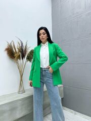 Kadın Atlas Kumaş İç Astarlı Blazer Ceket