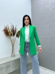 Kadın Atlas Kumaş İç Astarlı Blazer Ceket