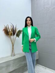 Kadın Atlas Kumaş İç Astarlı Blazer Ceket