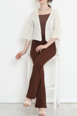 Acurlu Hırka Ekru - 4069.1247.