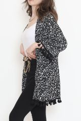 Desenli Kimono Siyahbeyaz - 2492.555.