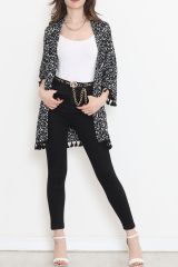 Desenli Kimono Siyahbeyaz - 2492.555.