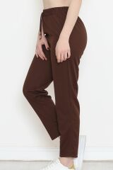 Krep Bağcık Detaylı Pantolon Kahve - 152429.1778.