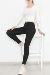 Süper Likra Kot Pantolon Siyah1 - 9815.1431.