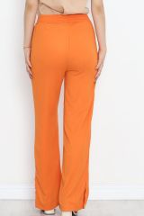 Paça Yırtmaçlı Bürümcük Pantolon Oranj - 18904.1247.