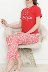 Süprem Kısa Kol Pijama Takımı Kırmızı1 - 18500.1048.