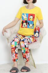 Paça Lastikli Pijama Takımı Sarılaci - 18736.1567.