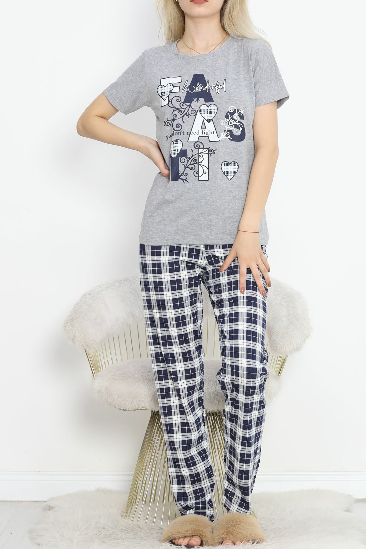 Desenli Pijama Takımı Grilaci - 18735.1567.