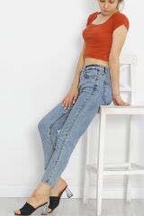 Boyfriend Kot Pantolon Mavi - 8756.1431.