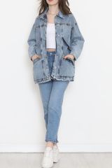 Oversize Kot Ceket Buzmavi1 - 10002.1778.