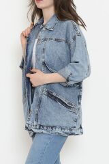 Oversize Kot Ceket Buzmavi1 - 10002.1778.