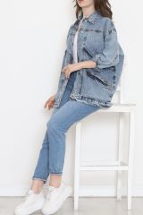 Oversize Kot Ceket Buzmavi1 - 10002.1778.