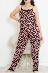 İp Askılı Battal Pijama Takımı Siyahgül - 174.1287.