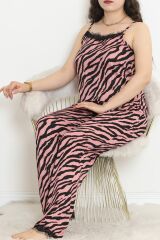 İp Askılı Battal Pijama Takımı Siyahgül - 174.1287.